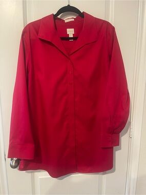 Chico's Red Button Down Shirt